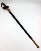 Chilean Navy Officer Sword – Late 19th Century – Leather Scabbard – Fine Bronze Mounts