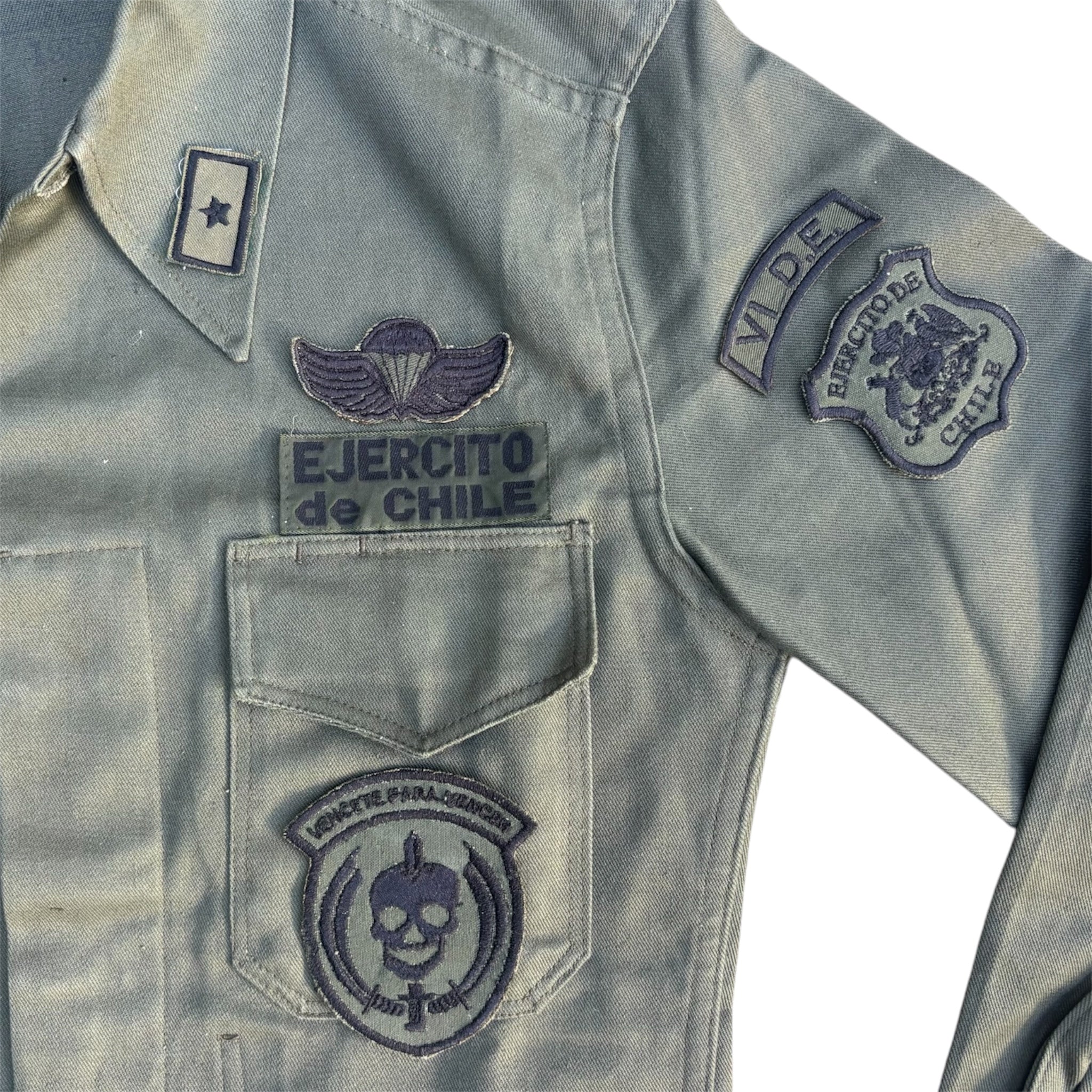 Original Chilean Army Special Forces OD Shirt – Dated 1980 | Batallón de Comandos de Iquique