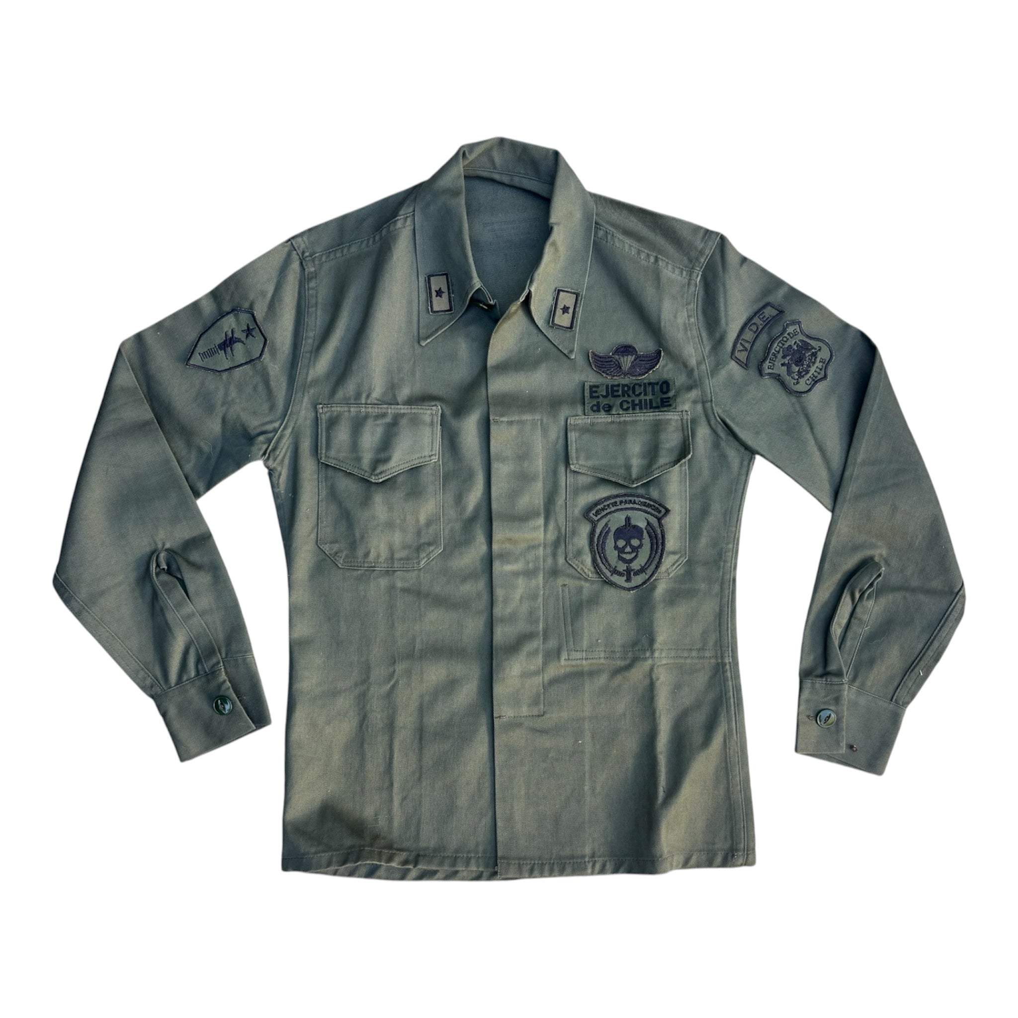 Original Chilean Army Special Forces OD Shirt – Dated 1980 | Batallón de Comandos de Iquique