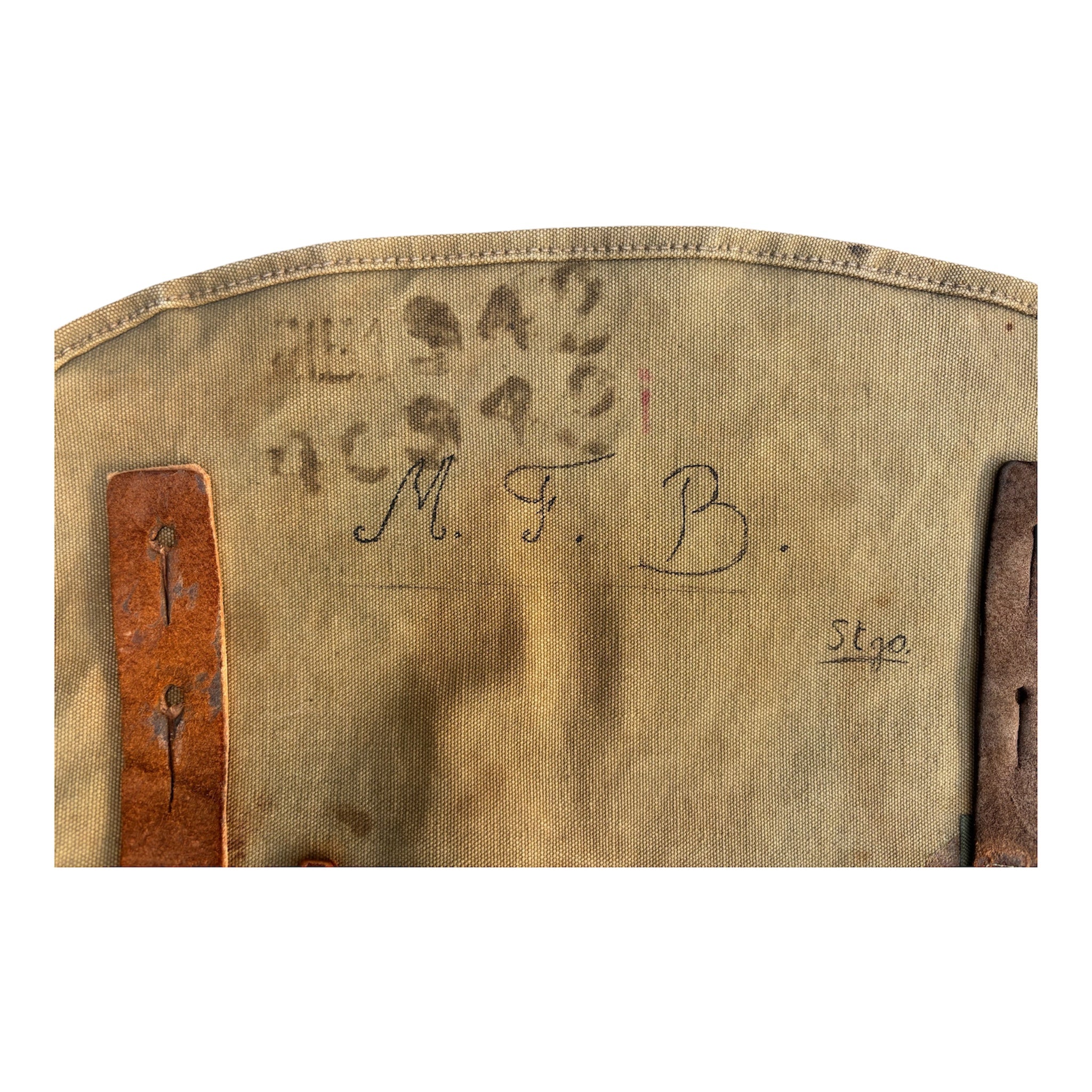 Original 1942 Chilean Army Bread Bag | WWII Field Gear | Prussian Pattern Military Equipment