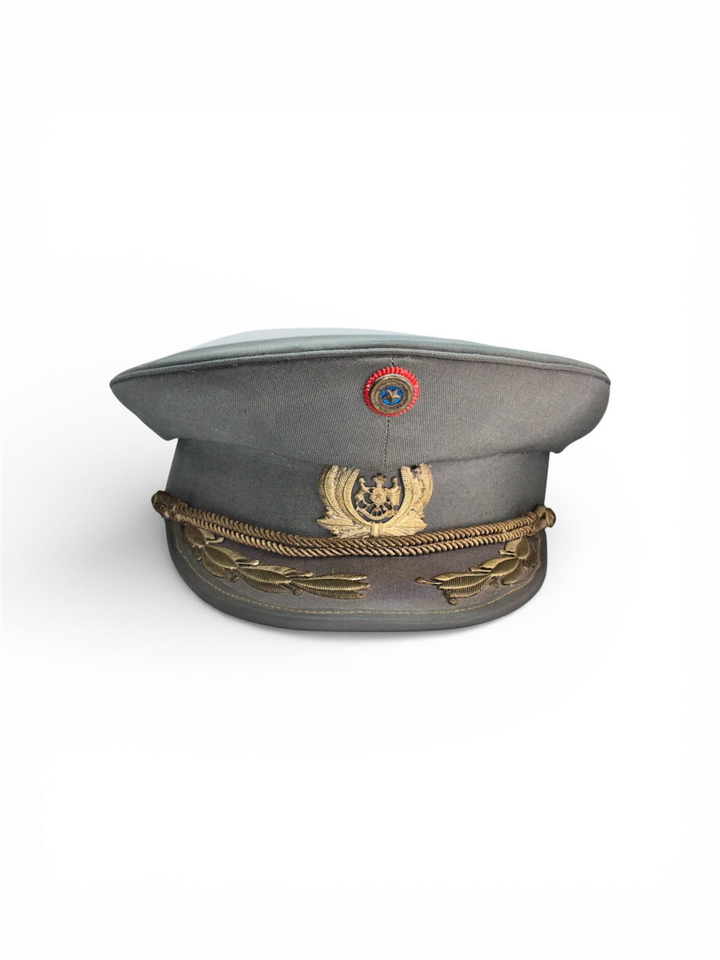 Chilean Army Cavalry Colonel Visor Cap – 1950s | Metal Laurel Visor