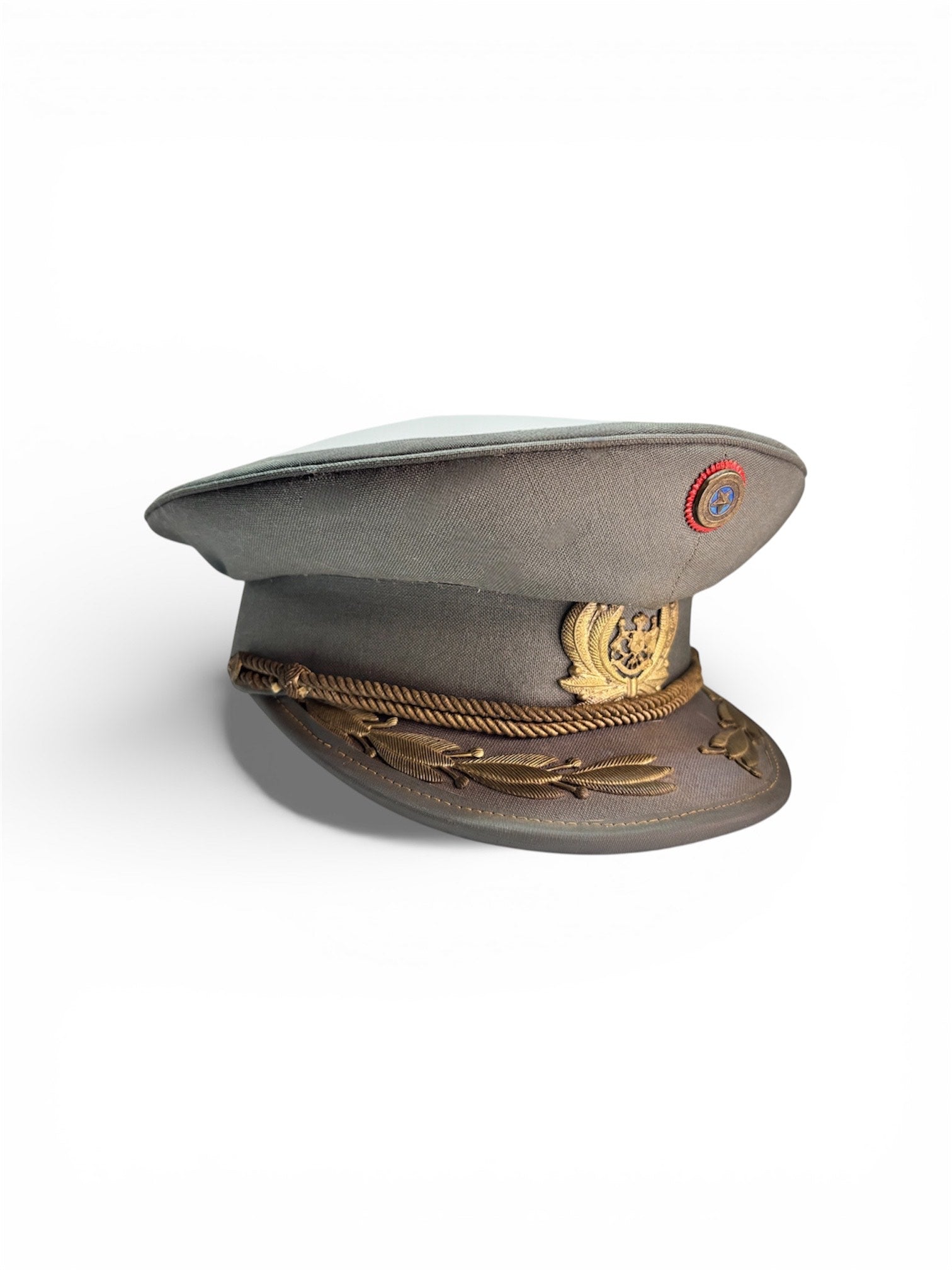 Chilean Army Cavalry Colonel Visor Cap – 1950s | Metal Laurel Visor