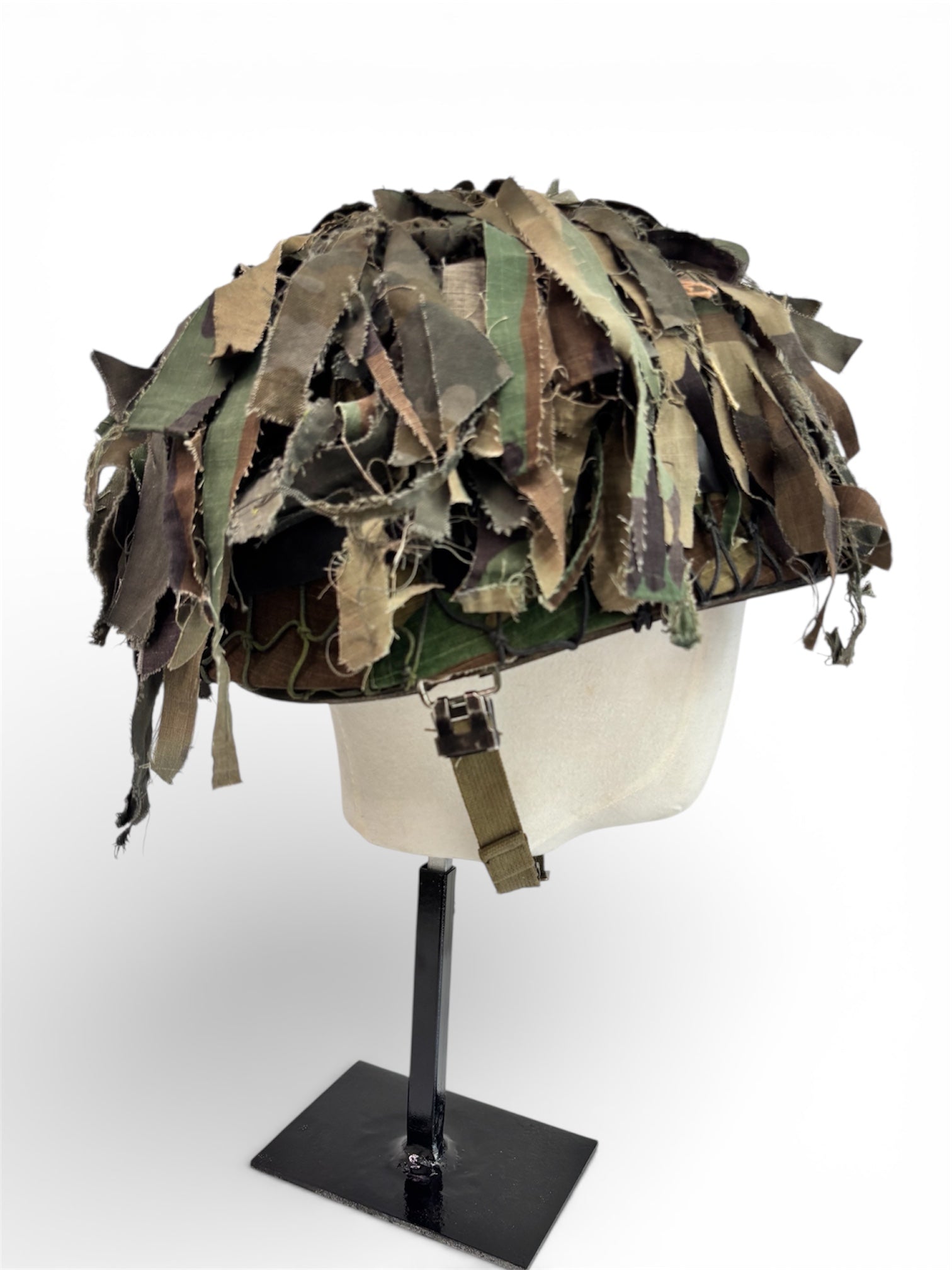 M1 Clone Issued to Chile – Late 1970s – Matching Shell & Liner Markings – Complete with Hand-Made Scrim Cover