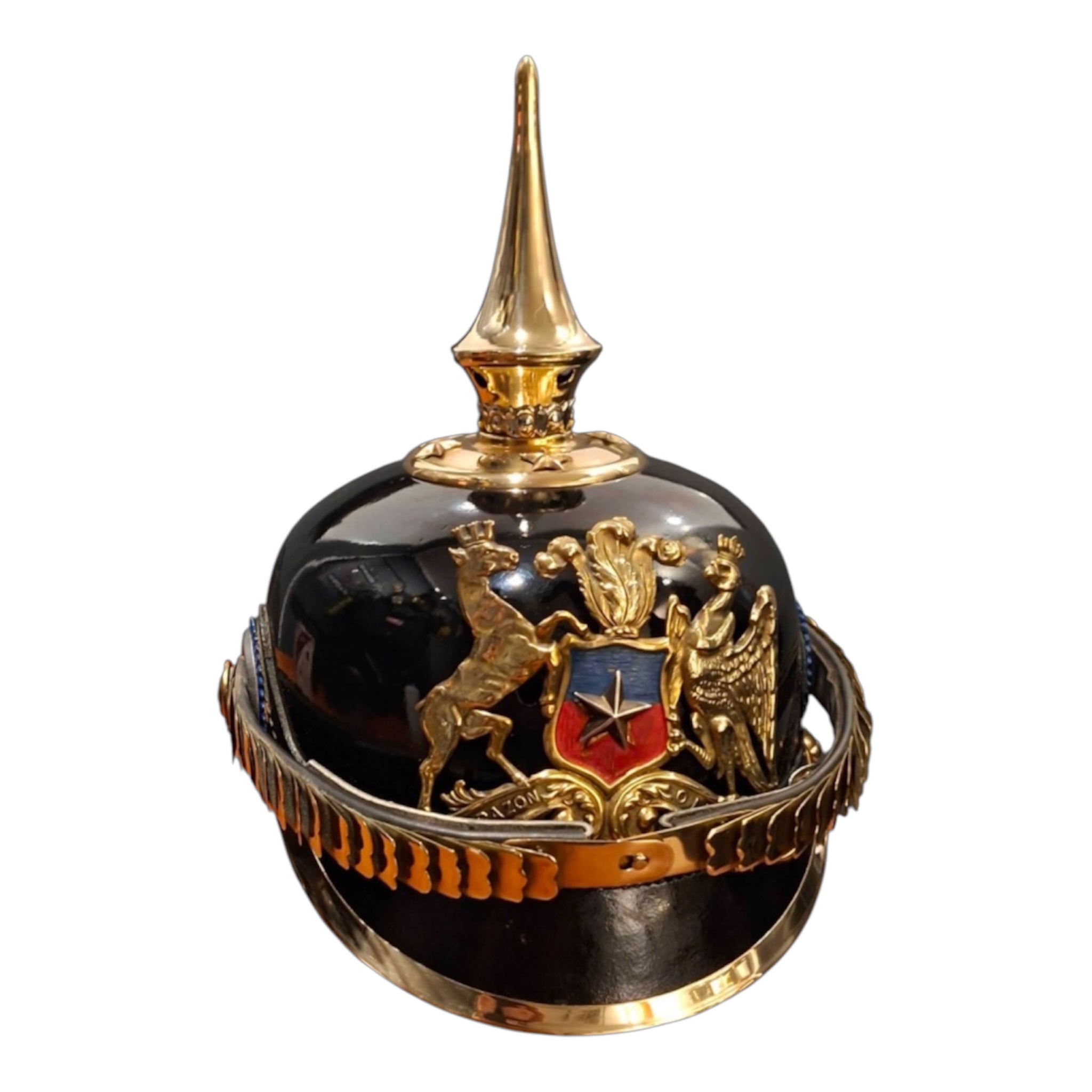 Original Chilean Army Pickelhaube – Authentic Prussian-Style Military Helmet